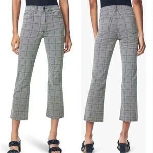 JOES JEANS Callie High Rise Cropped Boot Plaid Pants Houndstooth Womens Size 26